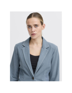 Veste blazer denim kate bleu femme - Ichi