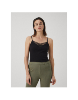 Lot de 2 débardeurs col dentelle kira blanc noir femme - Only