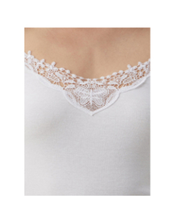 Lot de 2 débardeurs col dentelle kira blanc noir femme - Only