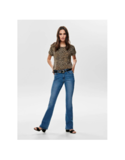 T-shirt léopard moster marron femme - Only