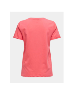 T-shirt manches courtes onlkita coeur brillant rose femme - Only