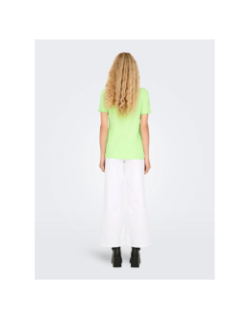 T-shirt manches courtes onlkita life coeur brillant vert femme - Only
