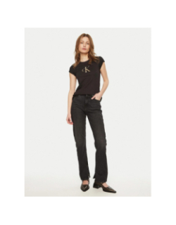 T-shirt gradient slim noir femme - Calvin Klein Jeans