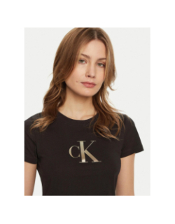 T-shirt gradient slim noir femme - Calvin Klein Jeans