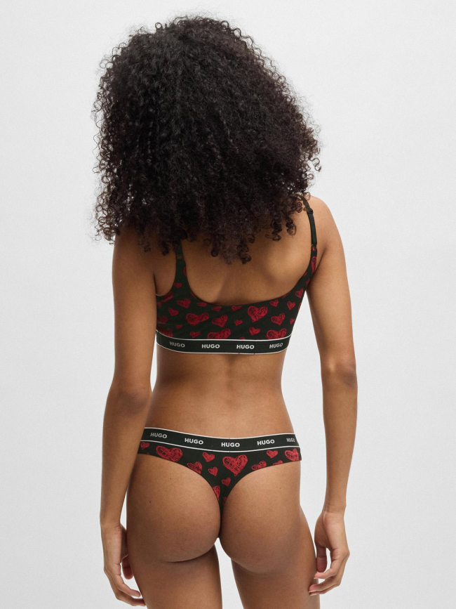 Pack de 2 brassières design noir femme - Hugo