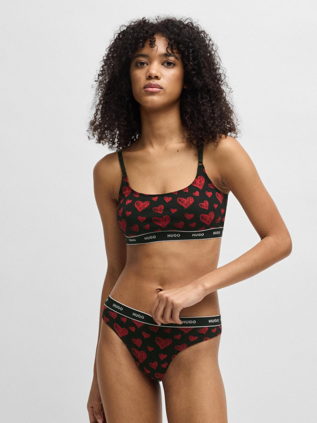 Pack de 2 brassières design noir femme - Hugo