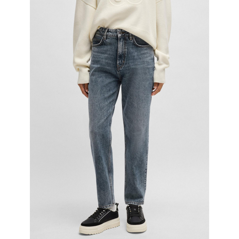 Jean mom 938 bleu marine femme - Hugo