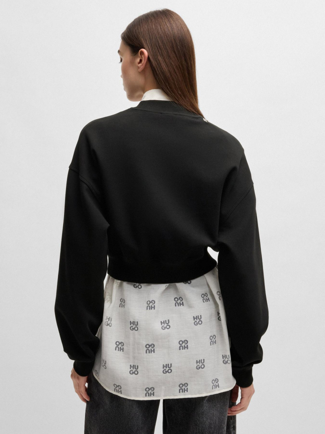 Sweat crop dewita noir femme - Hugo