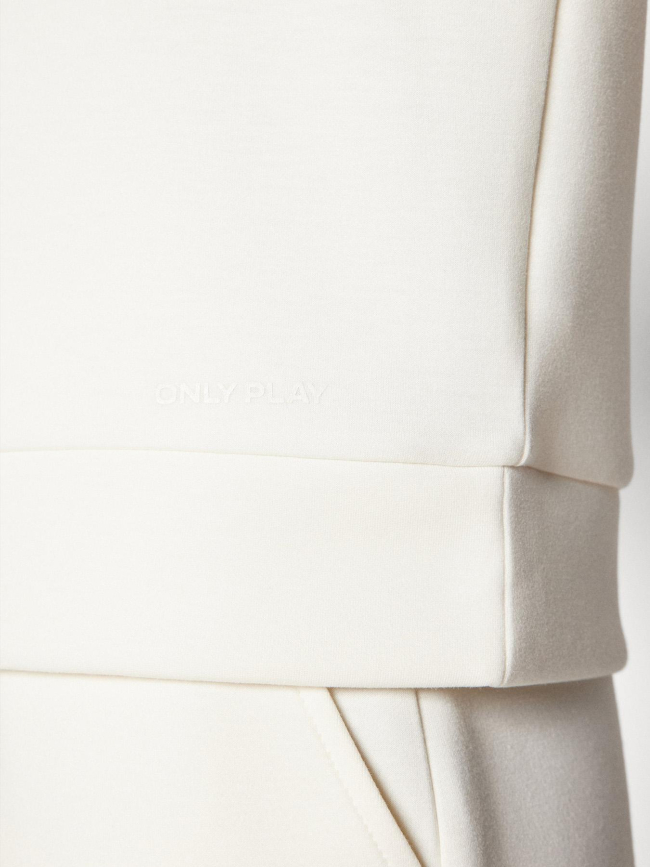 Sweat à capuche plounge blanc femme - Only Play