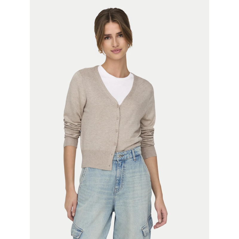 Gilet cardigan venice life beige femme - Only