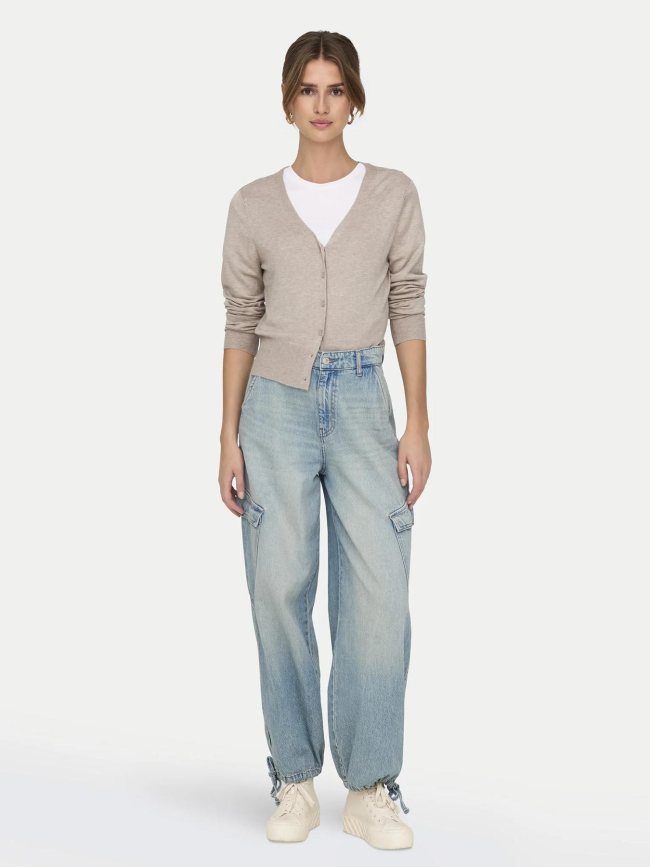 Gilet cardigan venice life beige femme - Only