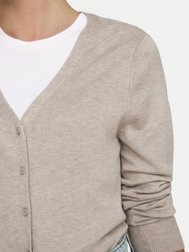 Gilet cardigan venice life beige femme - Only