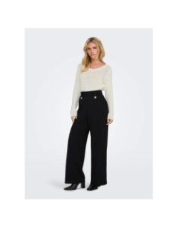 Pull col v geena blanc femme - Only