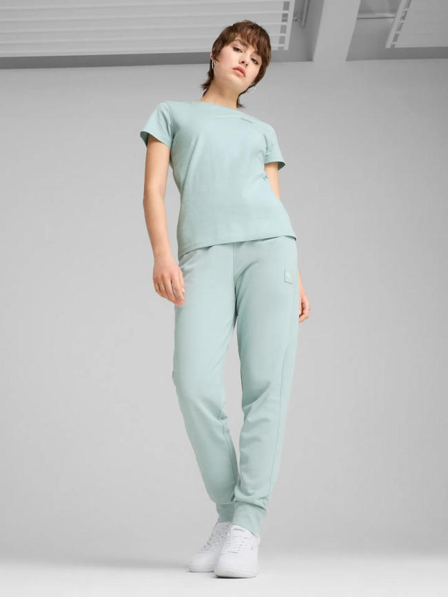 Pantalon jogging essentials elevated bleu clair femme - Puma
