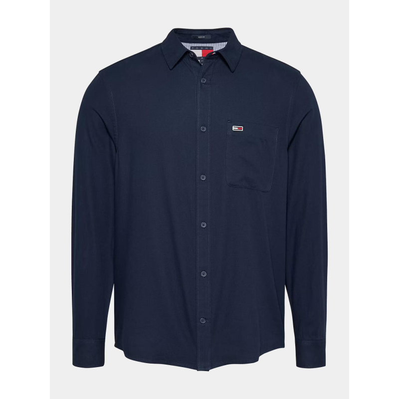 Chemise en flanelle regular bleu marine homme - Tommy Jeans