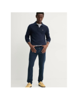 Pull à col polo slim essential bleu marine homme - Tommy Jeans