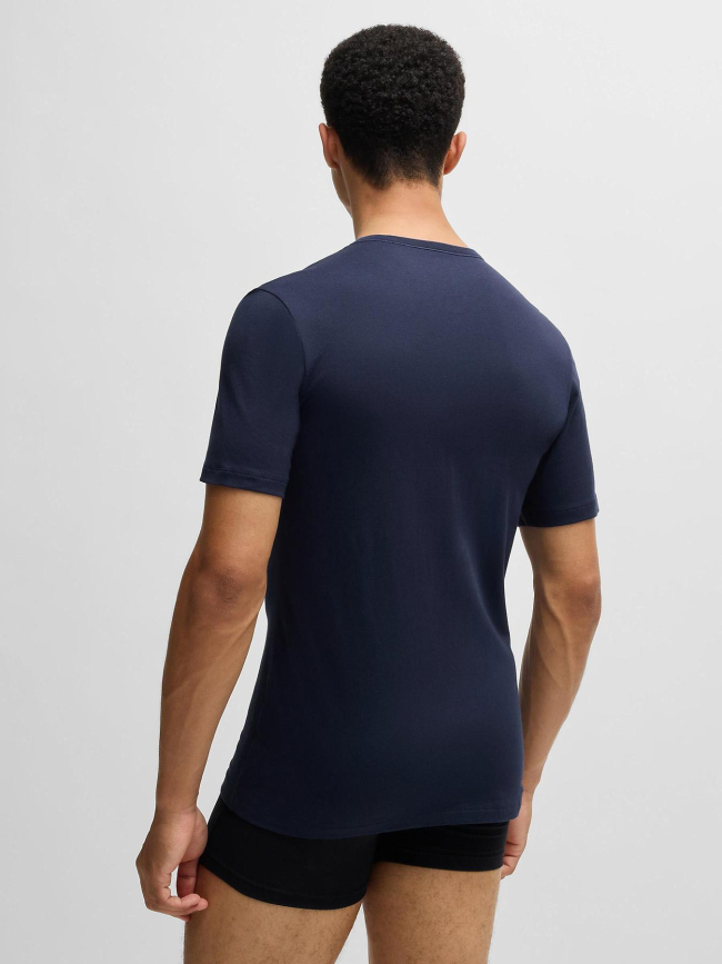 Pack de 3 t-shirt en coton regular fit blanc homme - Hugo