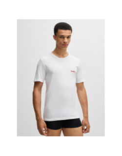 Pack de 3 t-shirt en coton regular fit blanc homme - Hugo