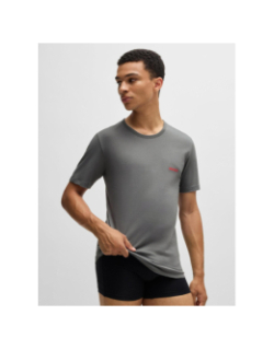 Pack de 3 t-shirt en coton regular fit blanc homme - Hugo