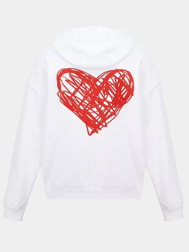 Sweat à capuche dewgili blanc homme - Hugo