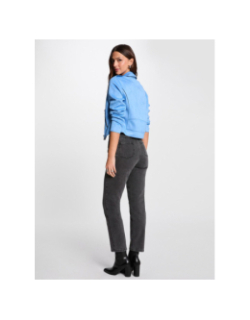 Veste zippé suédine gousmi bleu femme - Morgan