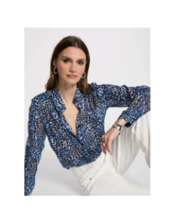 Chemisier léger carra bleu femme - Morgan