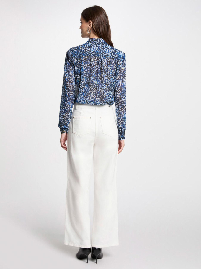 Chemisier léger carra bleu femme - Morgan