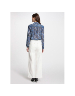 Chemisier léger carra bleu femme - Morgan