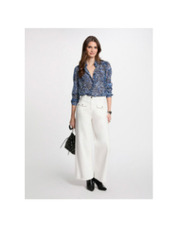 Chemisier léger carra bleu femme - Morgan