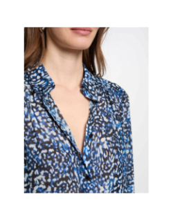 Chemisier léger carra bleu femme - Morgan