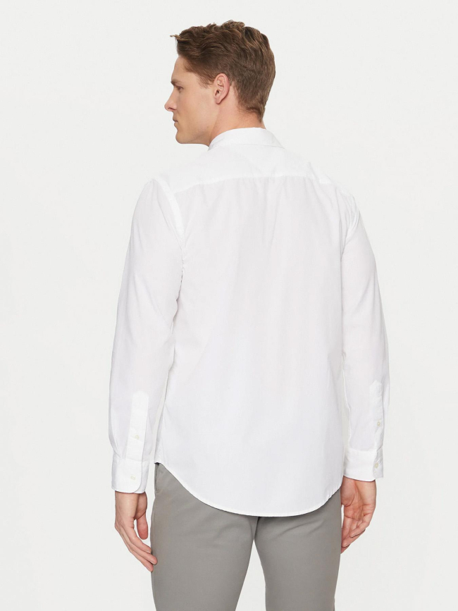 Chemise ajustée en popeline flex blanc homme - Tommy Hilfiger