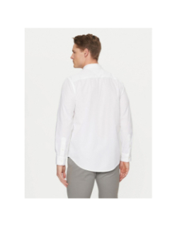 Chemise ajustée en popeline flex blanc homme - Tommy Hilfiger