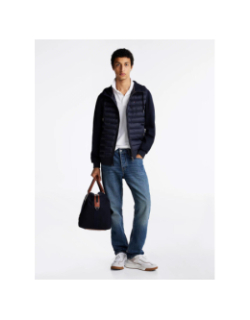 Veste bi-matière mix media bleu marine homme - Tommy Hilfiger