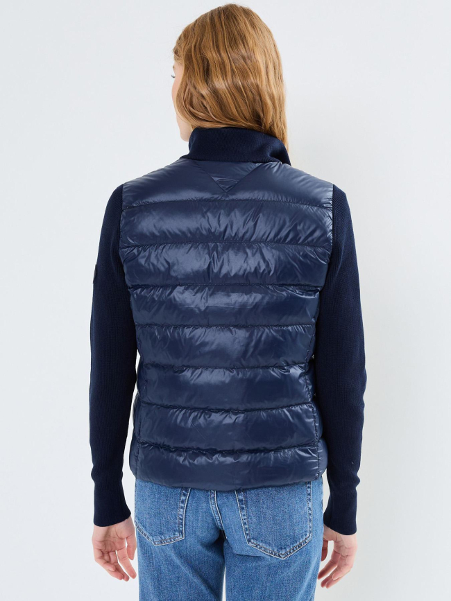 Veste matelassé bi-matière bleu marine femme - Tommy Hilfiger