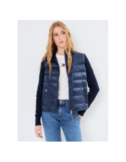 Veste matelassé bi-matière bleu marine femme - Tommy Hilfiger