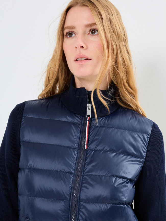 Veste matelassé bi-matière bleu marine femme - Tommy Hilfiger