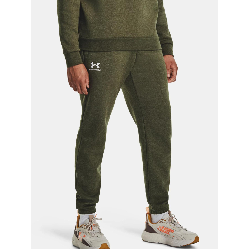 Pantalon jogging ua essential fleece kaki homme - Under Armour