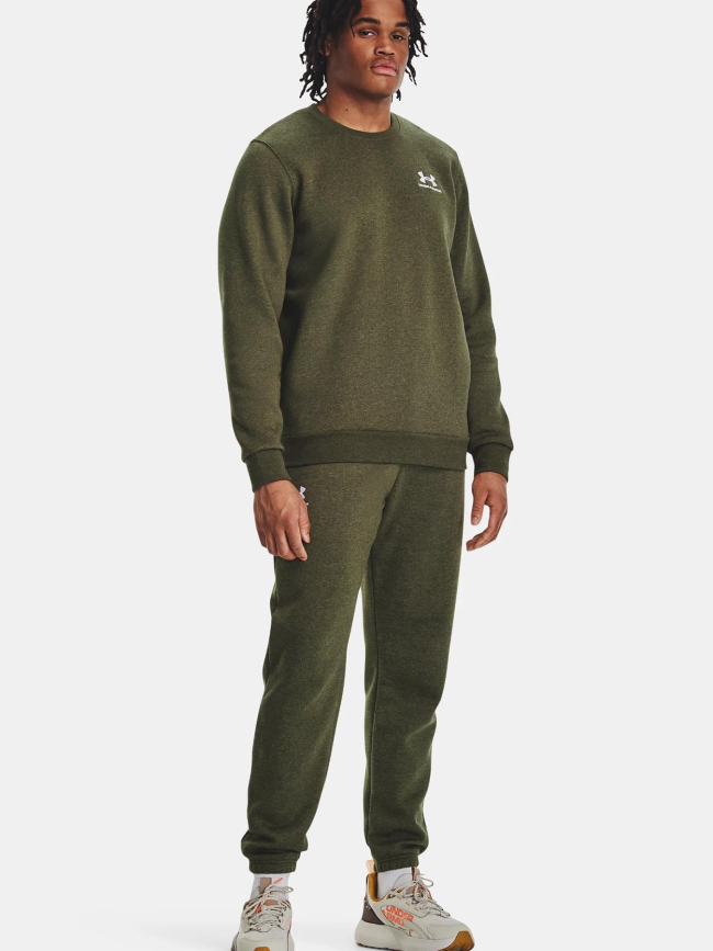 Pantalon jogging ua essential fleece kaki homme - Under Armour