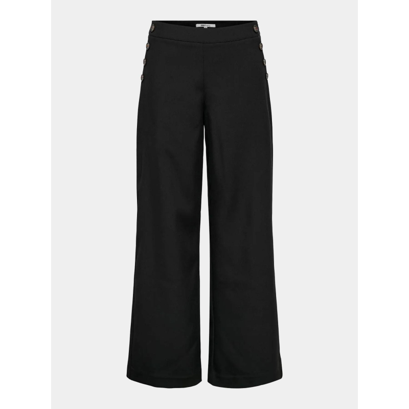 Pantalon fluide madison boutons noir femme - Only