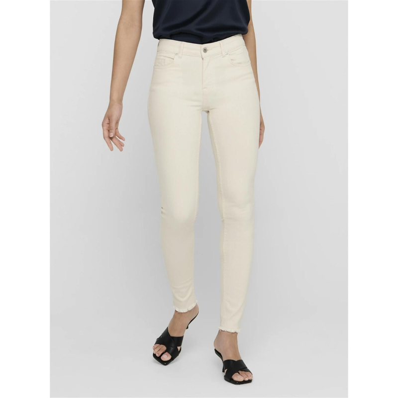 Jean skinny blush mid écru femme - Only