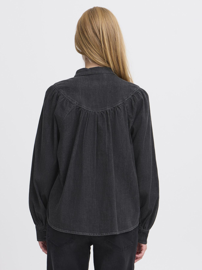 Chemise en jean tullamore gris anthracite femme - Ichi