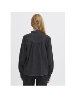 Chemise en jean tullamore gris anthracite femme - Ichi