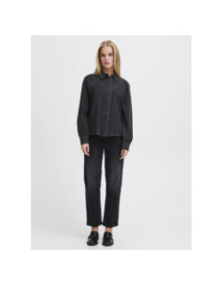 Chemise en jean tullamore gris anthracite femme - Ichi