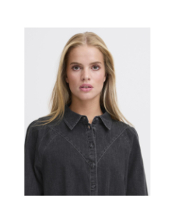 Chemise en jean tullamore gris anthracite femme - Ichi