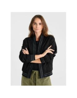 Veste imprimée clavel noir femme - Le Temps Des Cerises