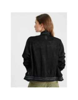 Veste imprimée clavel noir femme - Le Temps Des Cerises