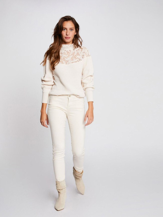 Jean skinny petra ivoire femme - Morgan