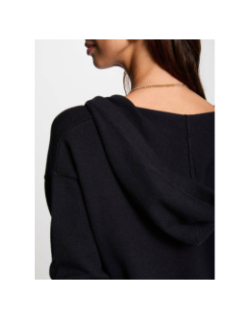 Pull à capuche ballon bleu marine femme - Morgan