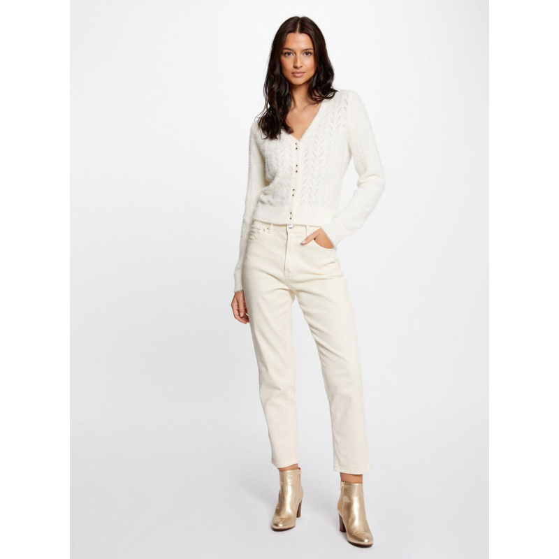 Gilet cardigan lilo ivoire blanc femme - Morgan