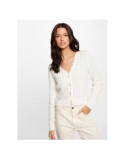 Gilet cardigan lilo ivoire blanc femme - Morgan